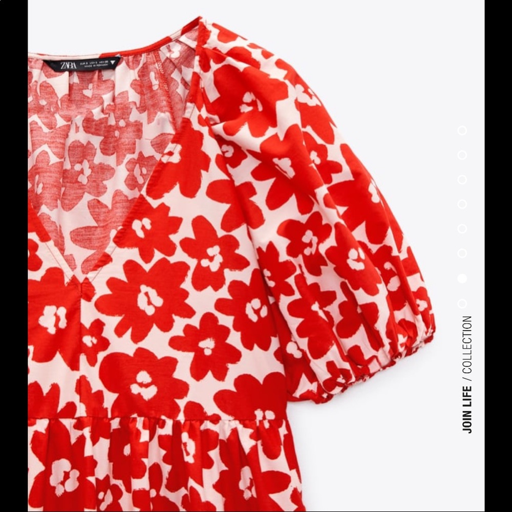 Zara printed poplin dress - Picture 10 of 10